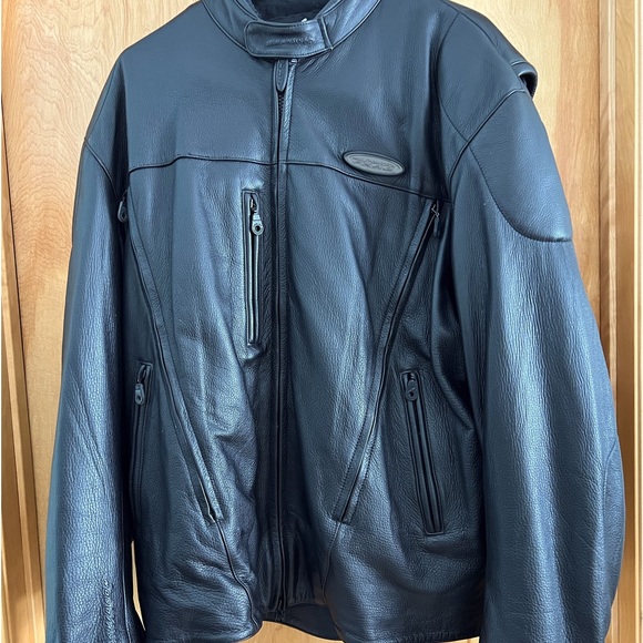 Harley Davidson FXRG Leather Armored Motorcycle Jacket Men's 2XL Tall